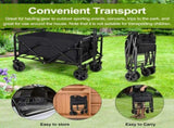 5" Rubber Wheel Heavy Duty Foldable Garden Trolley Cart Wagon Wheelbarrow UK 22342327