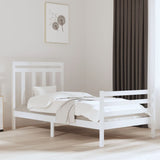 Bed Frame without Mattress White 100x200 cm Solid Wood 3105306