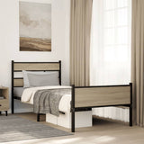 Bed Frame without Mattress Sonoma Oak 75x190 cm Small Single Engineered Wood 4017280
