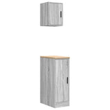 Garage Cabinets 2 pcs Grey Sonoma Engineered Wood 3328292