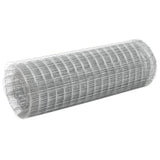 Chicken Wire Fence Galvanised Steel 25x0.5 m Silver 143616