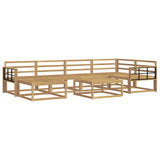 Outdoor Sofa Set 7 pcs White Solid Acacia Wood 3386733