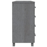 Sideboard HAMAR Dark Grey 113x40x80 cm Solid Wood Pine 340446