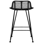 Bar Chairs 2 pcs Black Rattan 285233