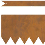 Lawn Edgings 50 pcs Brown 100 x 0.5 x 20 cm Weathering Steel 3335780
