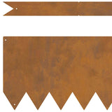 Lawn Edgings 50 pcs Brown 100 x 0.5 x 20 cm Weathering Steel 3335780