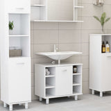 3 Piece Bathroom Furniture Set White Engineered Wood 3056943