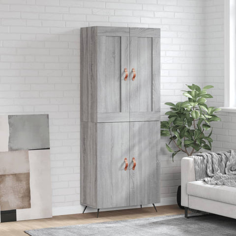 Highboard Grey Sonoma 69.5x34x180 cm Engineered Wood 3199535