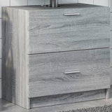 Sink Cabinet Grey Sonoma 59x37x59 cm Engineered Wood 848113