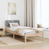 Bed frame Brown and light grey 80 x 200 cm Solid pine wood 878639