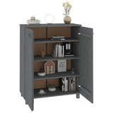 Shoe Cabinet HAMAR Dark Grey 85x40x108 cm Solid Wood Pine 340518