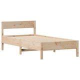 Bed Frame without Mattress 75x190 cm Small Single Solid Wood Pine 3301773