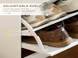 Narrow Shoe Storage with 2 Flip Drawers and Adjustable Shelves Shoe Cabinet Organizer for 12 Pairs T3398P341457