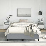 Bed Frame without Mattress Light Grey 137x190 cm Full Fabric 347104