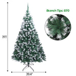 ZNTS 7FT Spray White PVC Christmas Tree 870 Branches 22023741