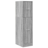 Apothecary Cabinet Grey Sonoma 30x41x118 cm Engineered Wood 855165