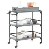 Kitchen Trolley Grey Sonoma 81.5x41x92.5 cm Engineered Wood 842344