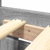 Bed Frame with Headboard without Mattress Grey Sonoma 180x200 cm Super King 3295546