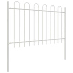 Garden Fence White 3.4 x 1.2 m Powder-coated steel 3334046