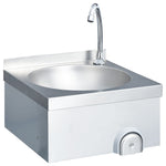 Hand Wash Sink with Faucet and Soap Dispenser Stainless Steel 51113