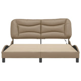 Bed Frame with LED without Mattress "Hvar" Cappuccino 160x200 cm 3213945