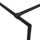 Walk-in Shower Wall Black 90x195 cm Half Frosted ESG Glass 152106