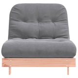 Futon Sofa Bed with Mattress 80x206x11 cm Solid Wood Douglas 846759