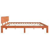 Bed Frame with Headboard Wax Brown 180 x 200 cm Solid Pine Wood 863986