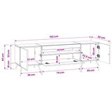 LED TV Cabinet Concrete Grey Engineered Wood 897568
