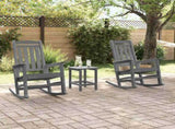 Rocking Chair 3 pcs Light Grey Polyethylene 3335817