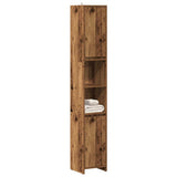 Bathroom Cabinet Old Wood 30x30x183.5 cm Engineered Wood 856064