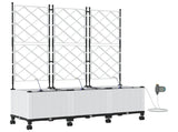 Garden Planter with Irrigation&Wheels 3 pcs White PP 3423095
