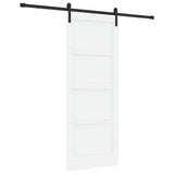 Sliding Door White 83 x 211 cm Solid Pine Wood 3333311