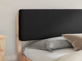 Bed Frame with Upholstered Headboard Black 180 x 200 cm 877891