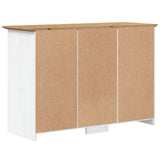 Sideboard BODO White and Brown 115x43x79.5 cm Solid Wood Pine 355066