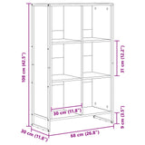 Book Cabinet Artisian Oak 99.5 x 30 x 108.5 cm Engineered Wood 886539