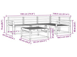 Outdoor Sofa Set 5 pcs Natural Solid Acacia Wood 3366357