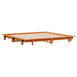 Bed Frame without Mattress Wax Brown 180x200 cm Super King Solid Wood Pine 3302266