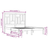 Bed Frame without Mattress 120x200 cm Solid Wood Pine 3104538