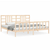 Bed Frame without Mattress 200x200 cm Solid Wood Pine 3191991