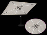 Garden Parasol with LED Lights and Base 200 x 300 cm Polyester 42036246