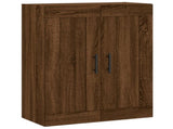 Wall Mounted Cabinets 2 pcs Brown Oak Engineered Wood 3198048