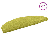Self-adhesive Stair Mats 15 pcs Green 80 x 24.5 x 3.5 cm 42038662
