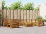 Sofa Sets 10 pcs Natural Solid Acacia Wood 3375524