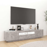 TV Cabinet with LED Lights Concrete Grey 180x35x40 cm 3081901
