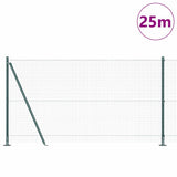 Welded Wire Fence with Concrete Base 25 x 1.2 m 3352442