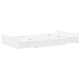 Storage Bed Frame White 120 x 190 cm Engineered Wood 3335325