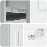 Wall-Mounted Bedside Cabinet 2 pcs White 49 x 34.5 x 20 cm 899296