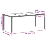 Garden Dining Set 7 pcs Light grey Poly rattan 3334899
