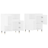 Sideboards 2 pcs White Engineered Wood 3190117